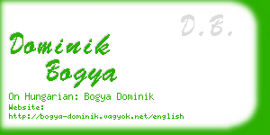 dominik bogya business card